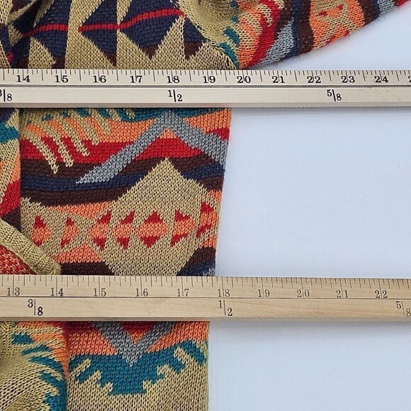 UNIF Southwestern Aztec Tribal Cardigan Sweater Women's XS Knit Open Boho Hippie - Picture 9 of 10